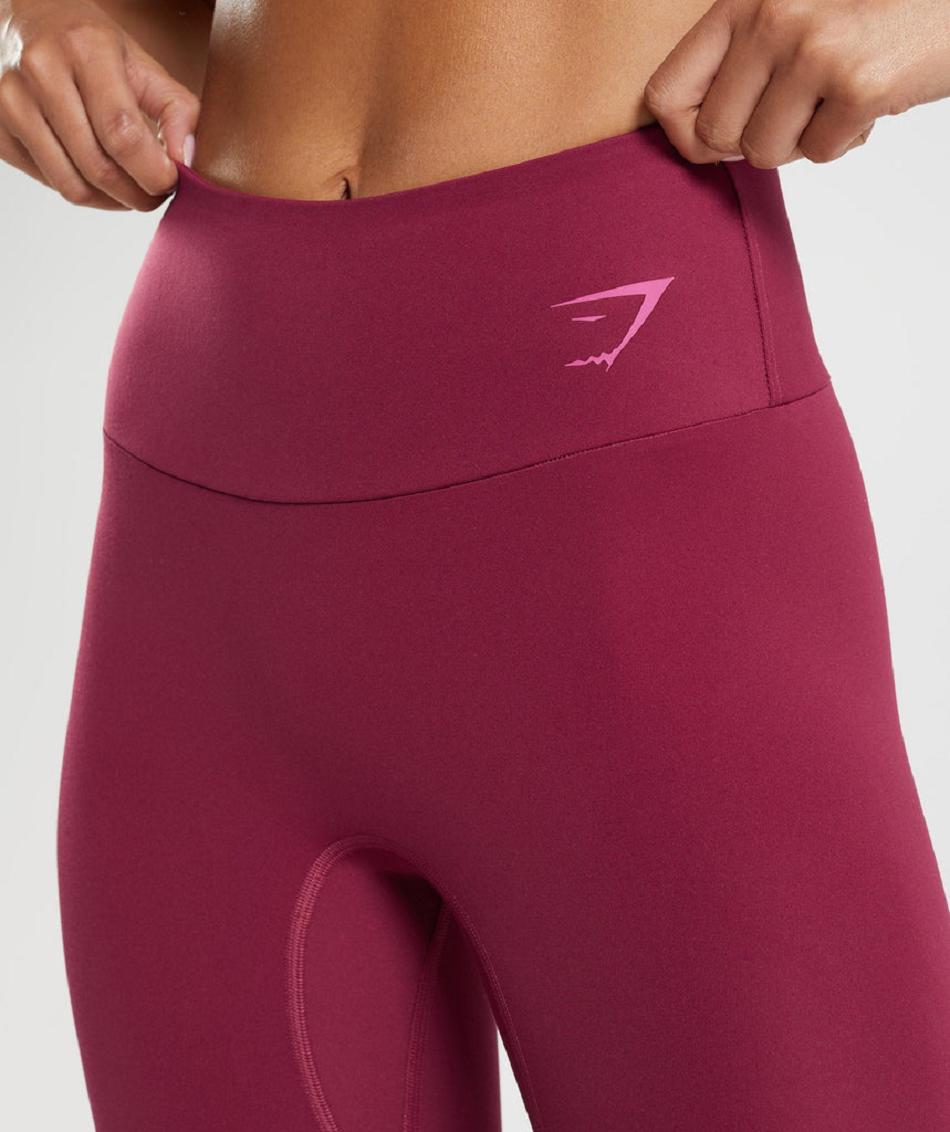 Legginsy Damskie Gymshark Graphics Fraction Różowe | PL 2245GSO